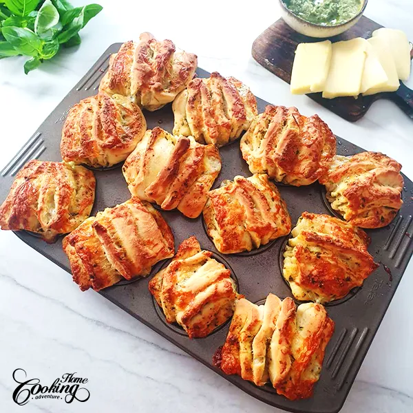 cheese and pesto fantails - step14