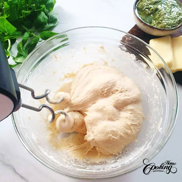 cheese and pesto fantails - step3