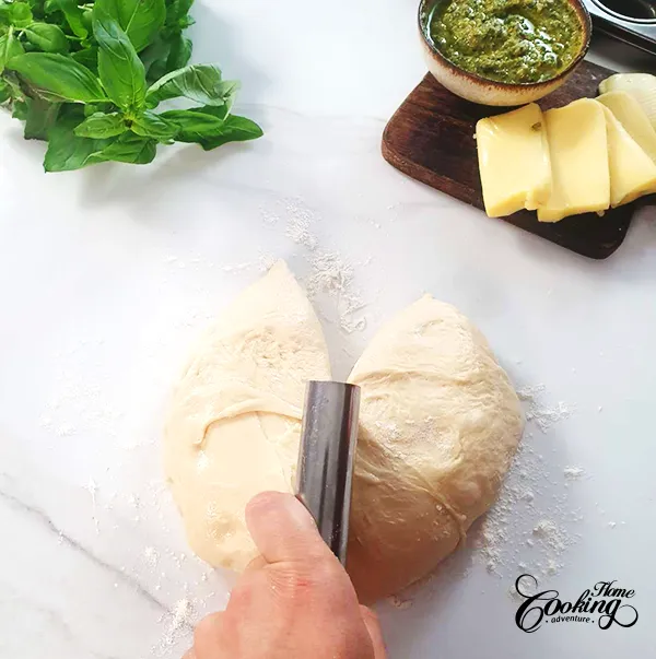 cheese and pesto fantails - step6