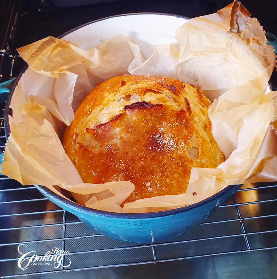 easy no-knead bread step 14