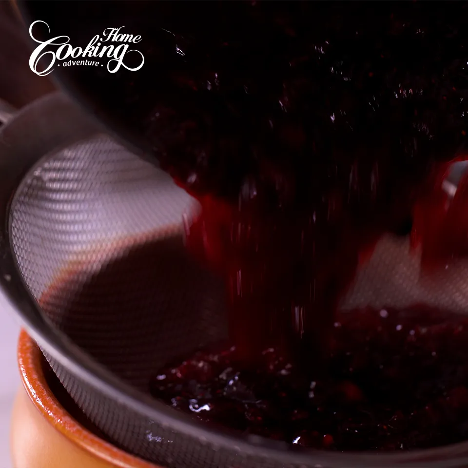 Chocolate Cranberry Cake- sieve the cranberry sauce