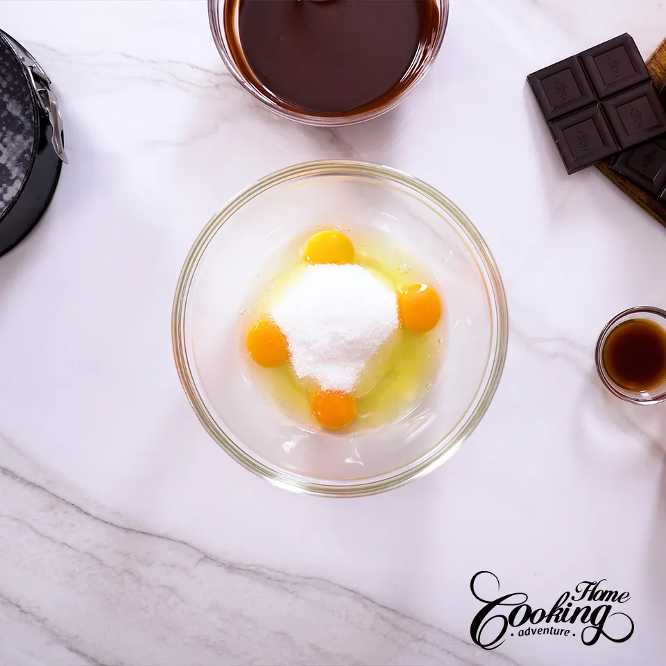 Chocolate Cranberry Cake - preparing the cake batter