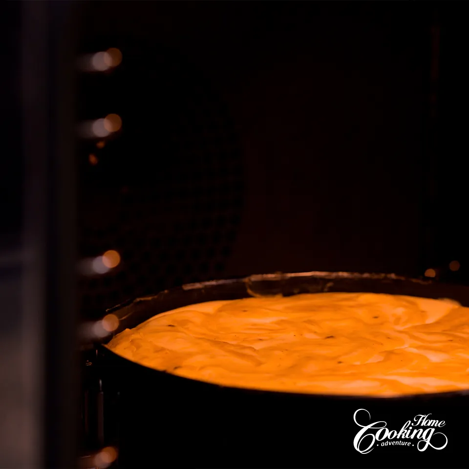 Pumpkin Cheesecake - bake the cheesecake