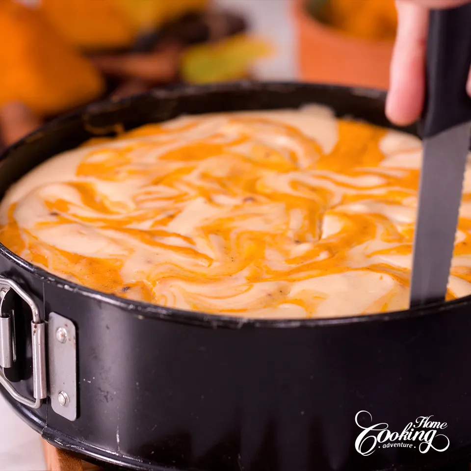 Pumpkin Cheesecake - run a knife on the edge