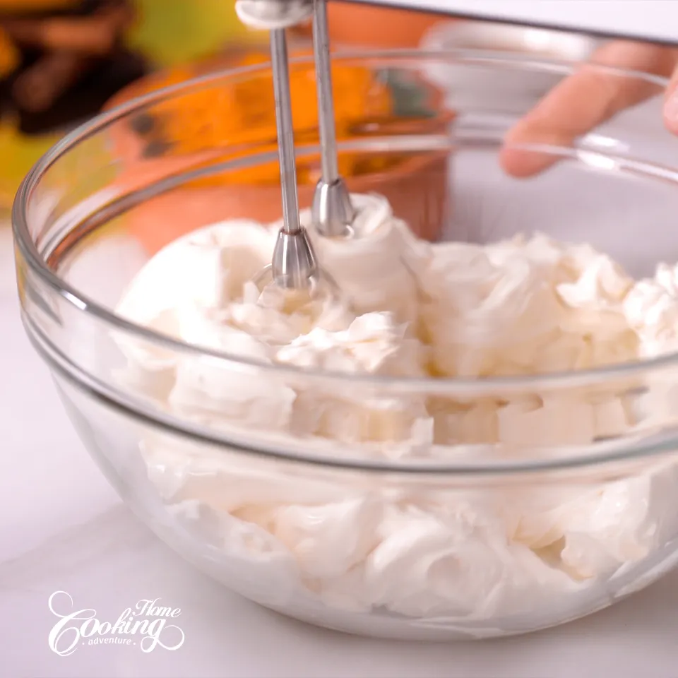 Pumpkin Cheesecake - prepare the cream cheese filling