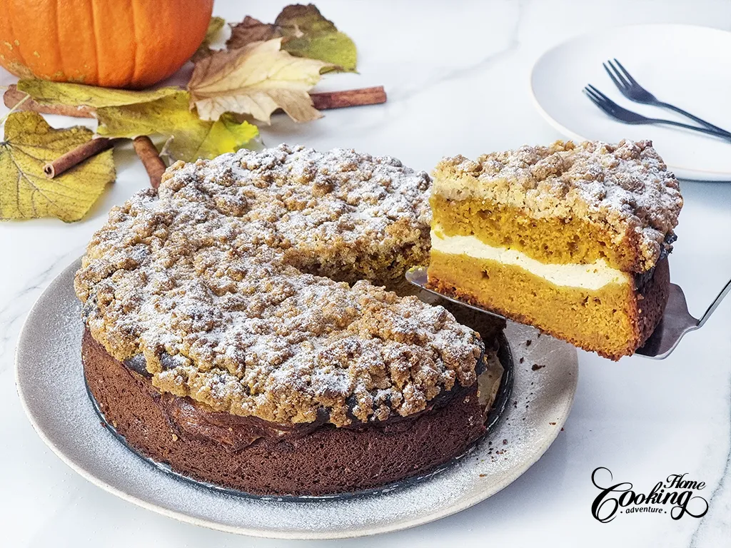 Pumpkin Cream Cheese Crumb Cake