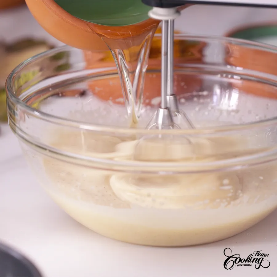 Pumpkin Cream Cheese Crumb Cake - prepare the pumpkin cake batter step 6