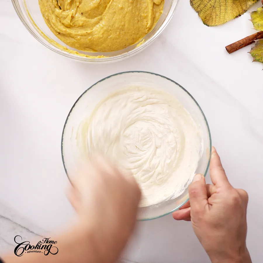 Pumpkin Cream Cheese Crumb Cake - prepare the cream cheese filling step 12