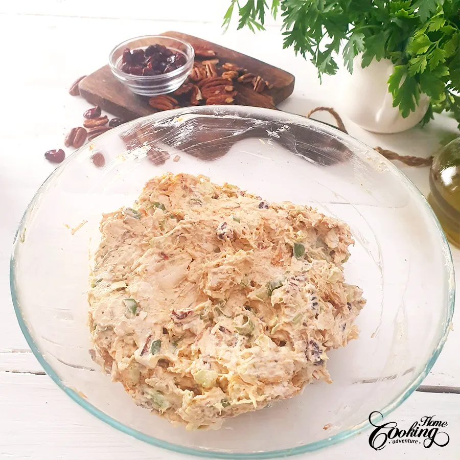 leftover turkey salad recipe-mix and chill