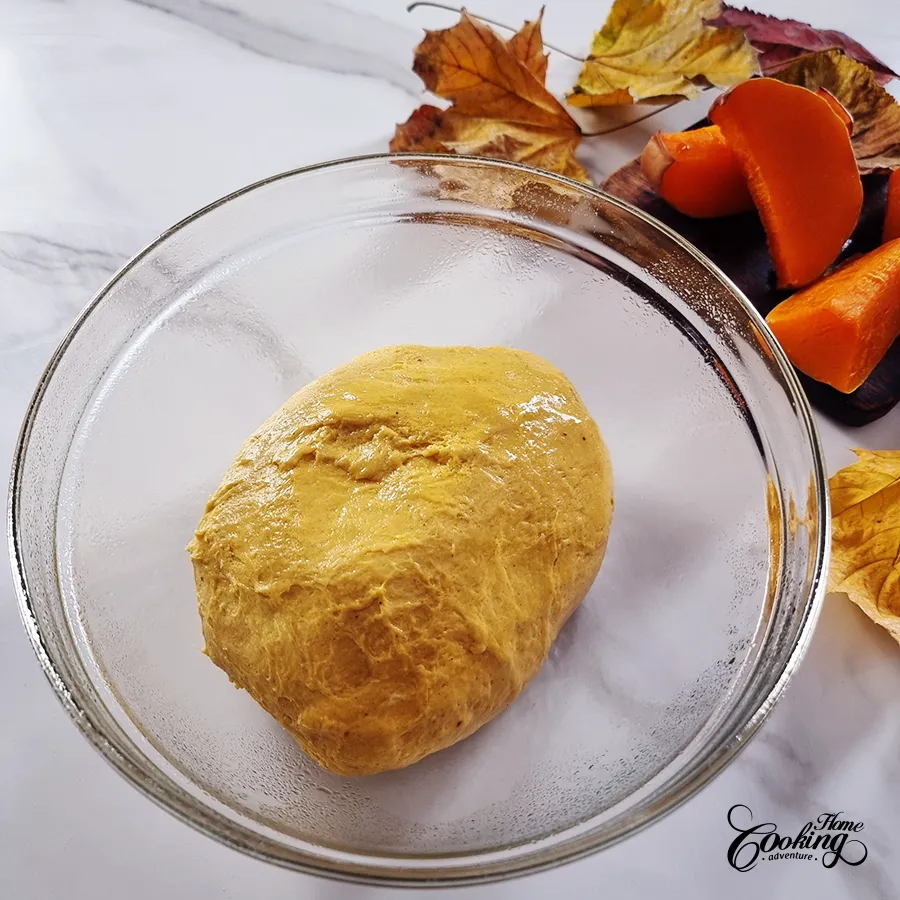pumpkin dinner rolls - step5 - let the dough to rise