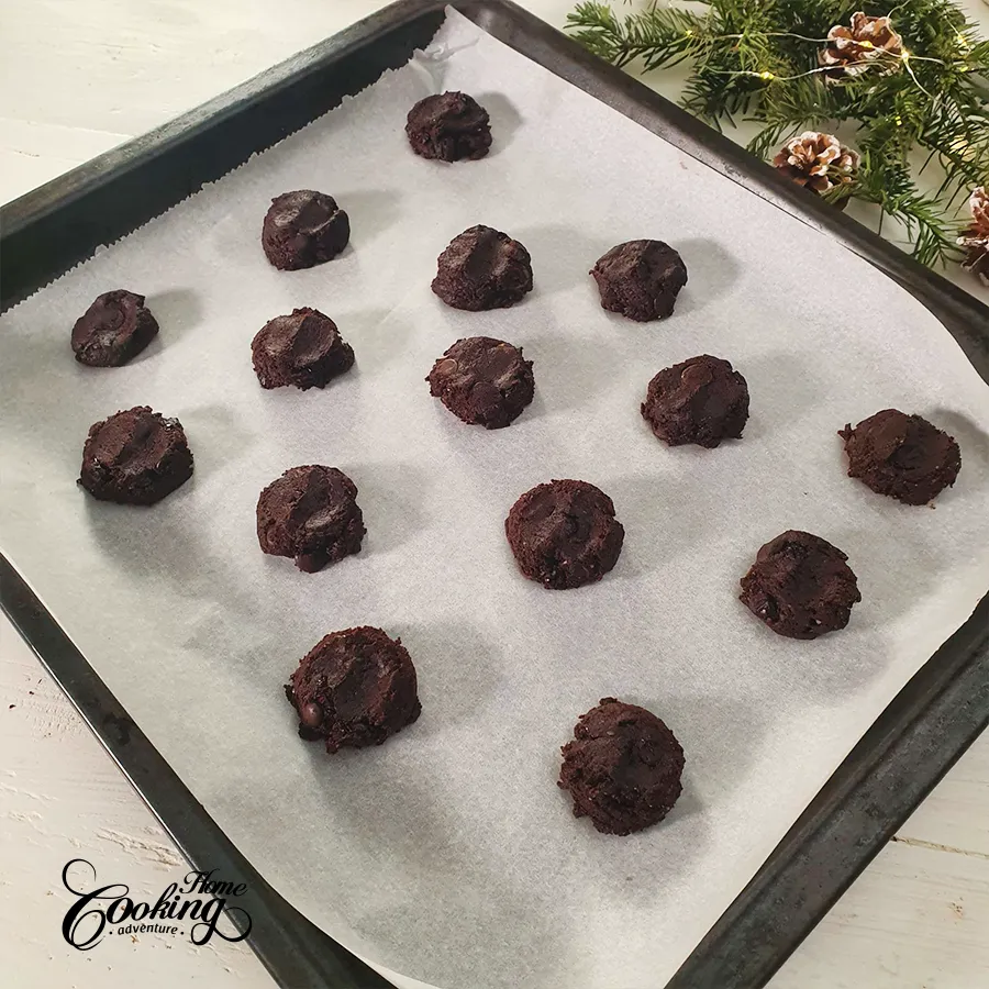 Chocolate Cranberry Soft Cookies - step11