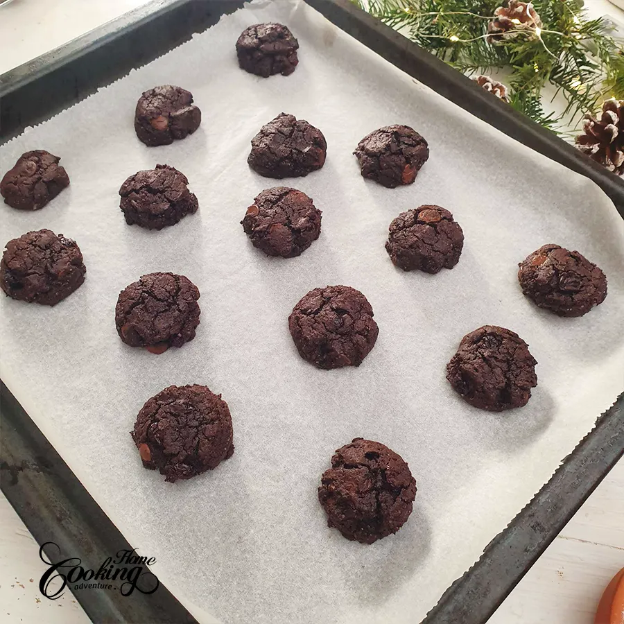 Chocolate Cranberry Soft Cookies - step12