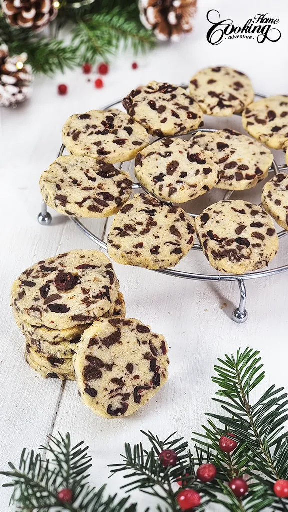 Chocolate Cranberry Sugar Cookies