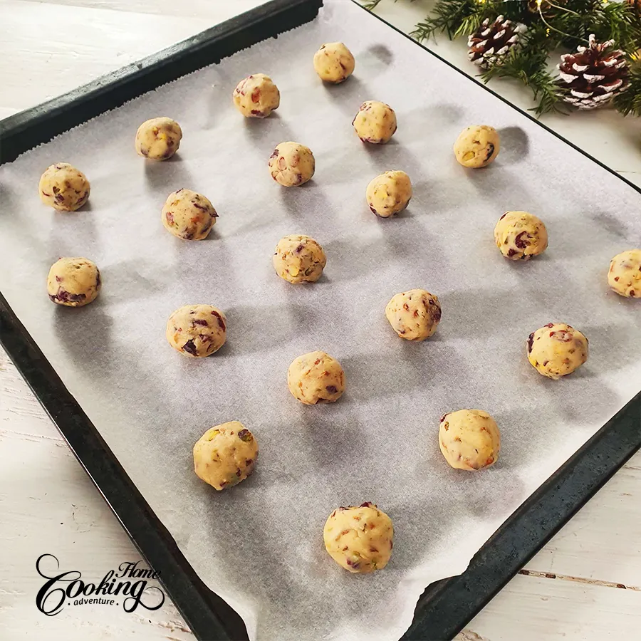 Cranberry Pistachio Snowball Cookies - step7