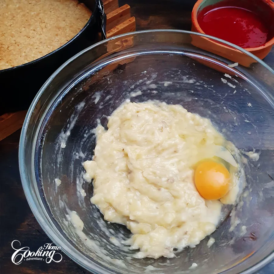 Banana Raspberry Yogurt Cheesecake Recipe-step12