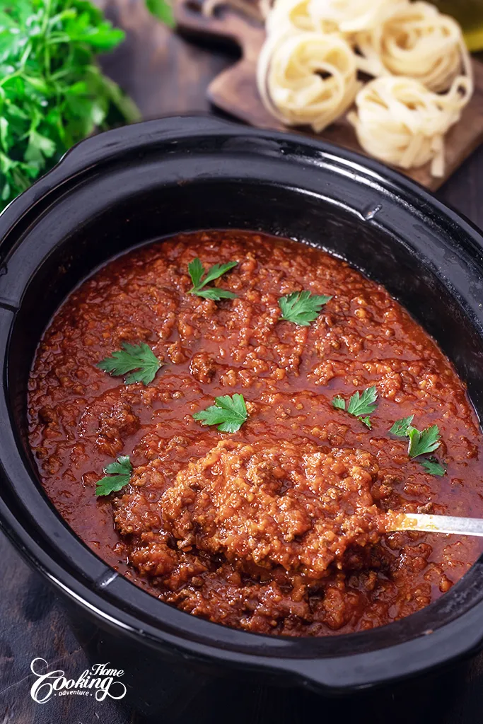 Sos Ragu gătit lent în Crockpot