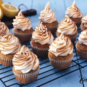 Lemon Poppy Seed Meringue Cupcakes