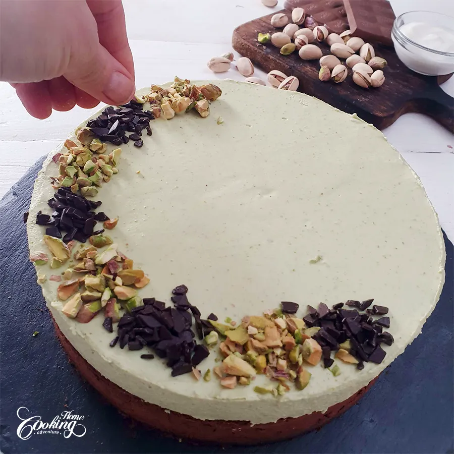 Chocolate Pistachio Cake - step24