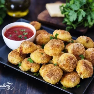 Baked Arancini with Peas and Mozzarela