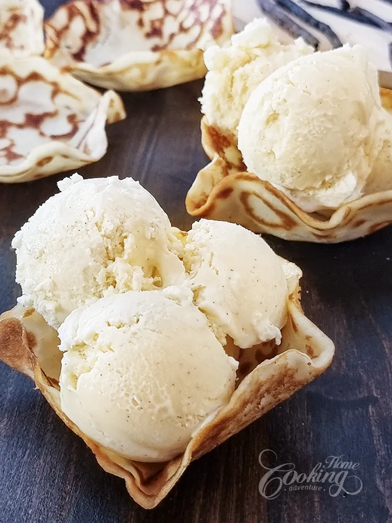 înghețată de vanilie de casă cu miere