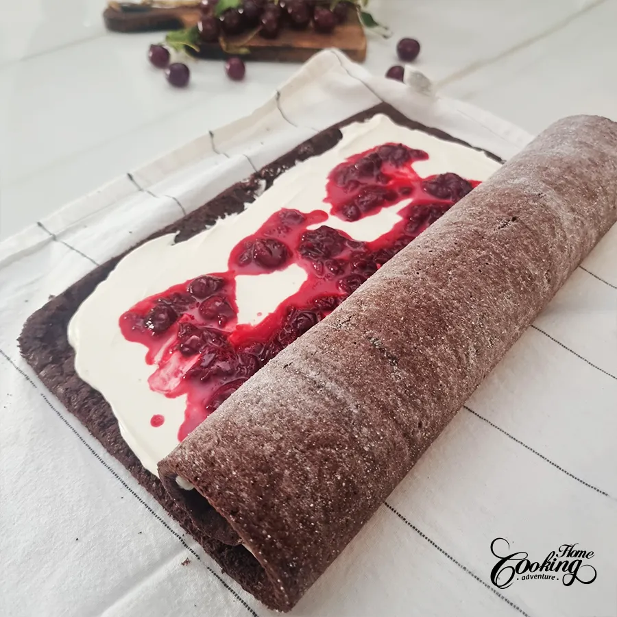 Black forest cake roll - step26