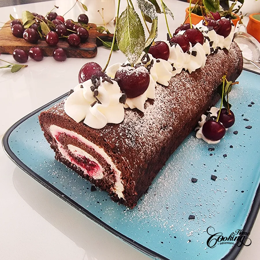 Black forest cake roll - step27