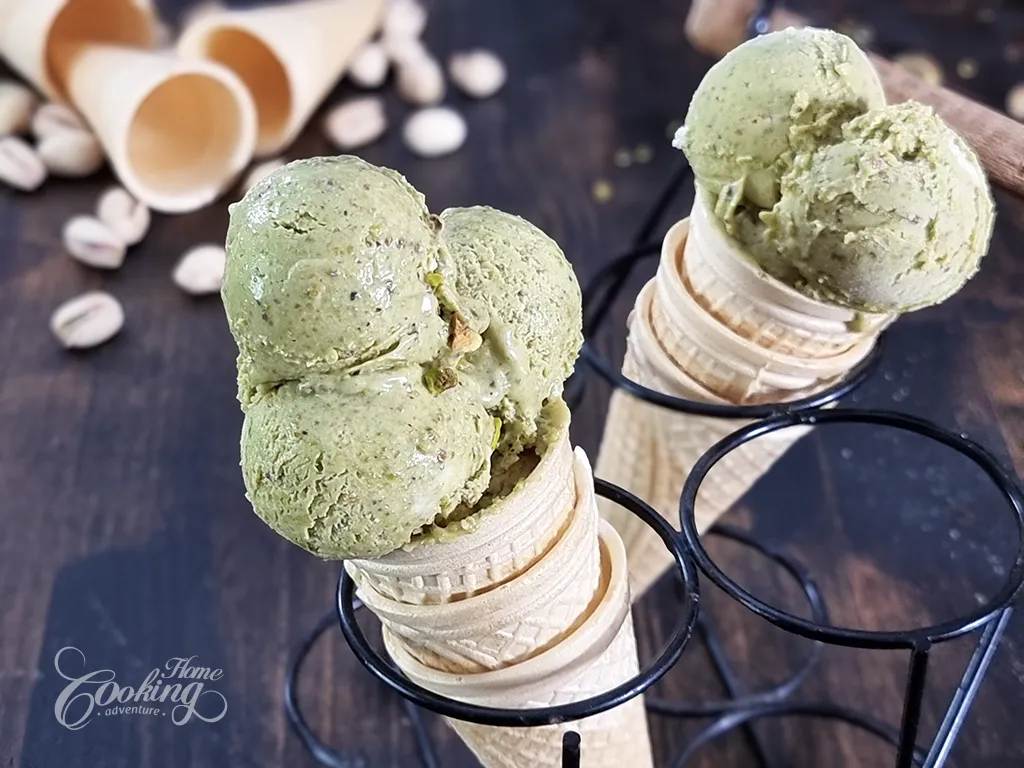 Homemade Pistachio Ice Cream
