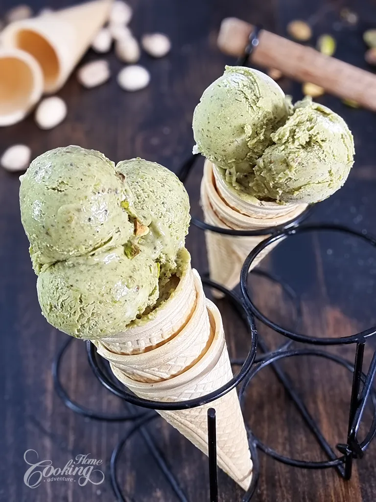 Înghețată de fistic fără mașină