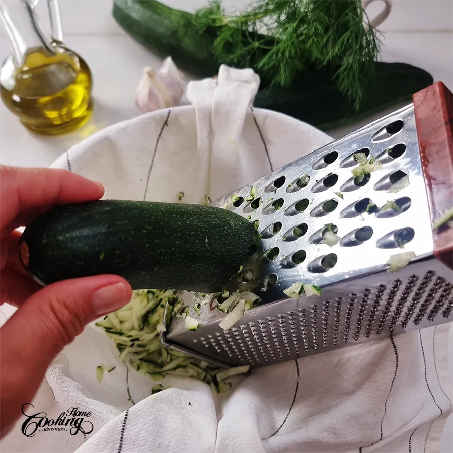 zucchini feta balls - step1