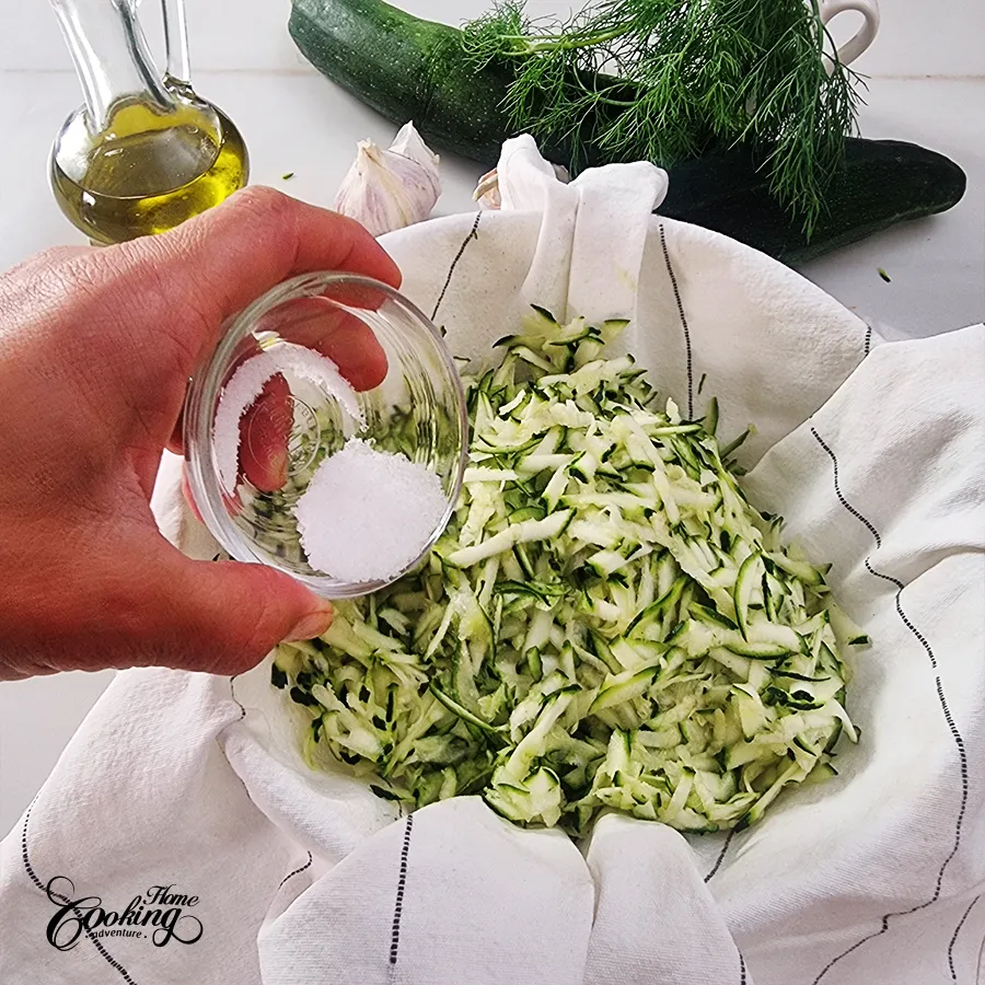 zucchini feta balls - step2