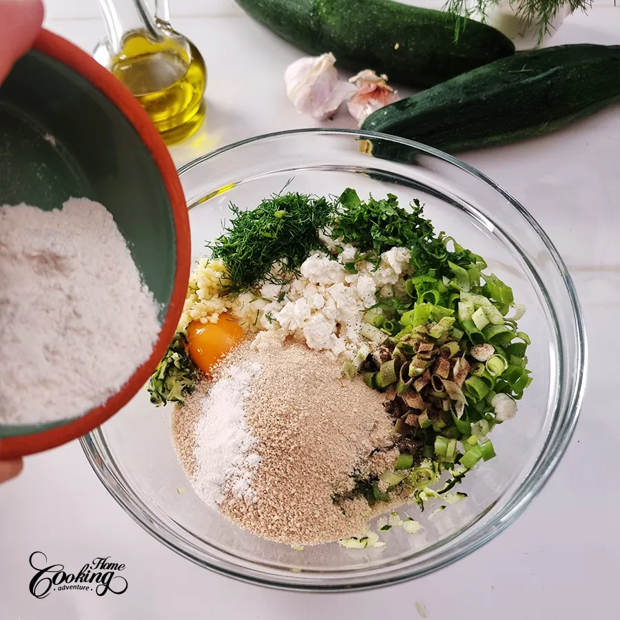 zucchini feta balls - step7