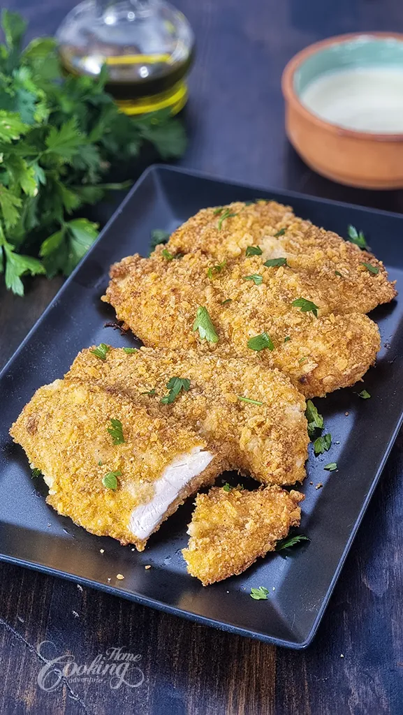 Pui cu Cheddar și Panko la Cuptor