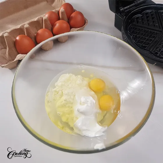 cottage cheese waffles-step1