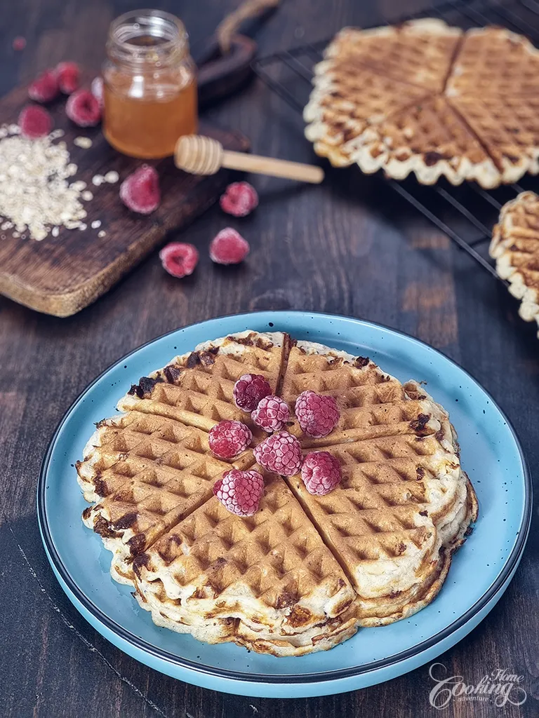 Vafe cu Brânză de Vaci și Iaurt Grecesc cu Conținut Ridicat de Proteine