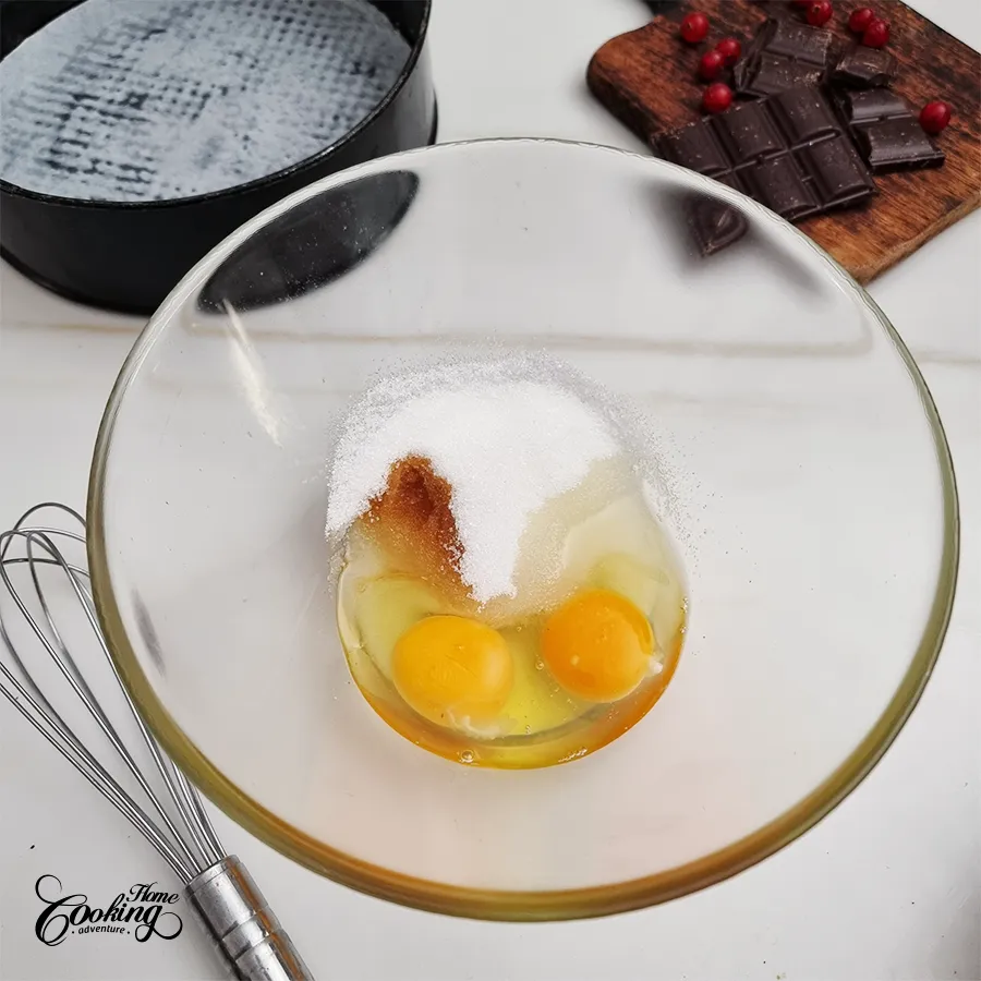 Chocolate Cranberry Mousse Cake - step1