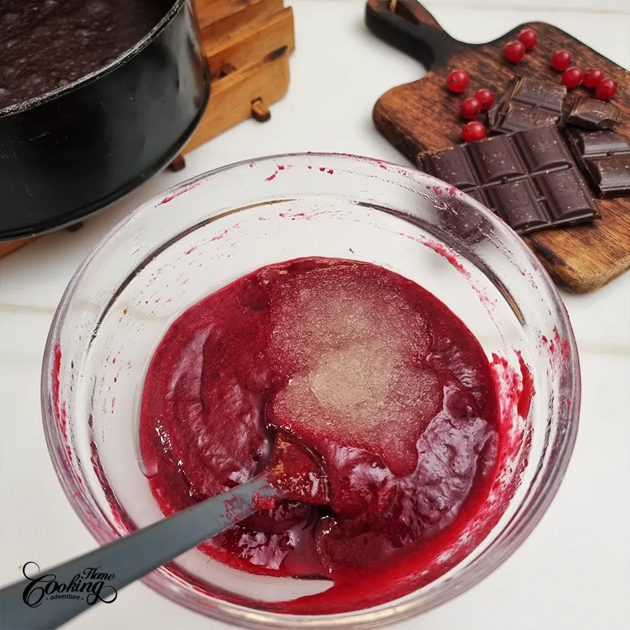 Chocolate Cranberry Mousse Cake - step14
