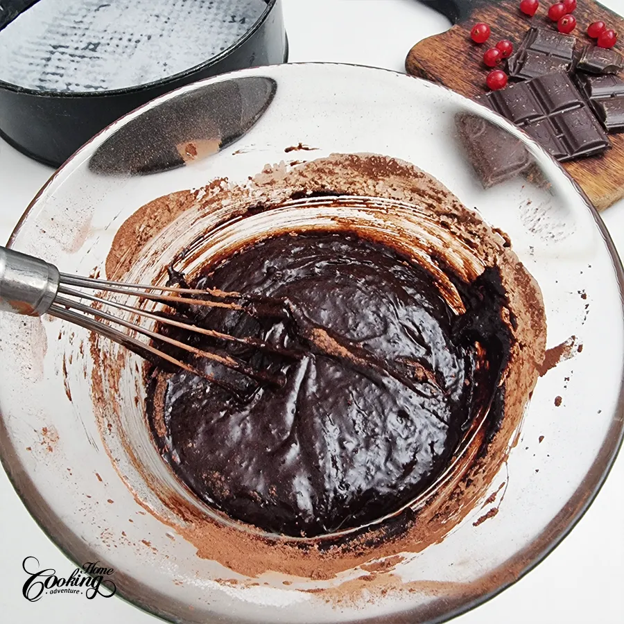 Chocolate Cranberry Mousse Cake - step4