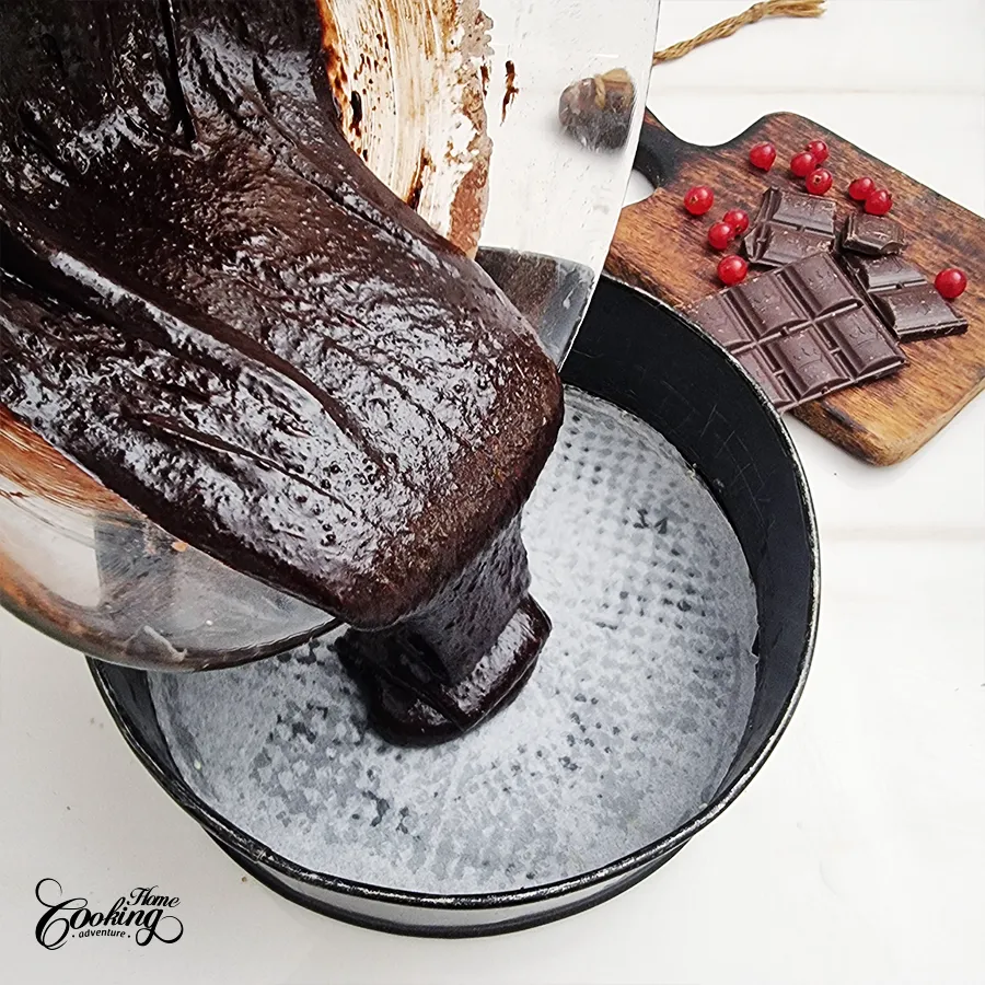 Chocolate Cranberry Mousse Cake - step5