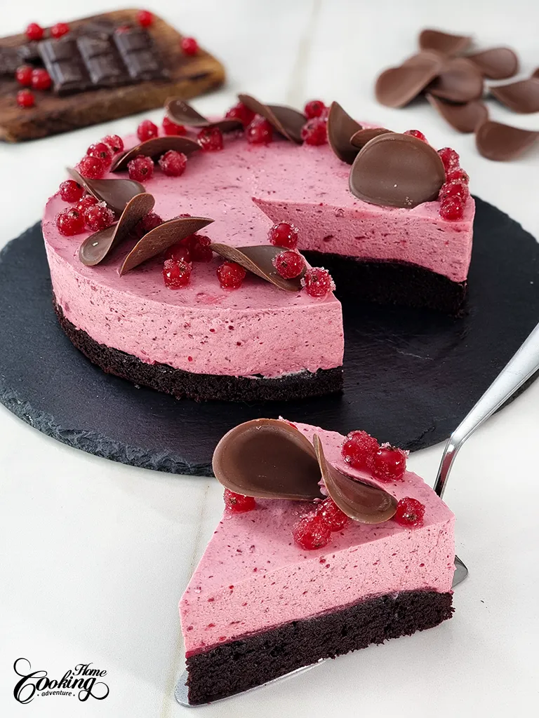 Chocolate Cranberry Mousse Cake