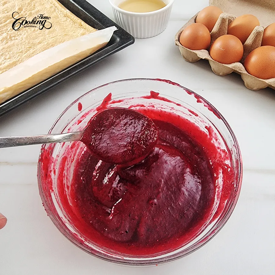 Vanilla Cranberry Vertical Cake - step24