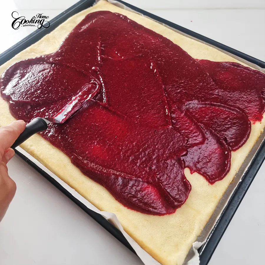 Vanilla Cranberry Vertical Cake - step28