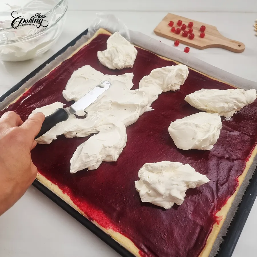 Vanilla Cranberry Vertical Cake - step35