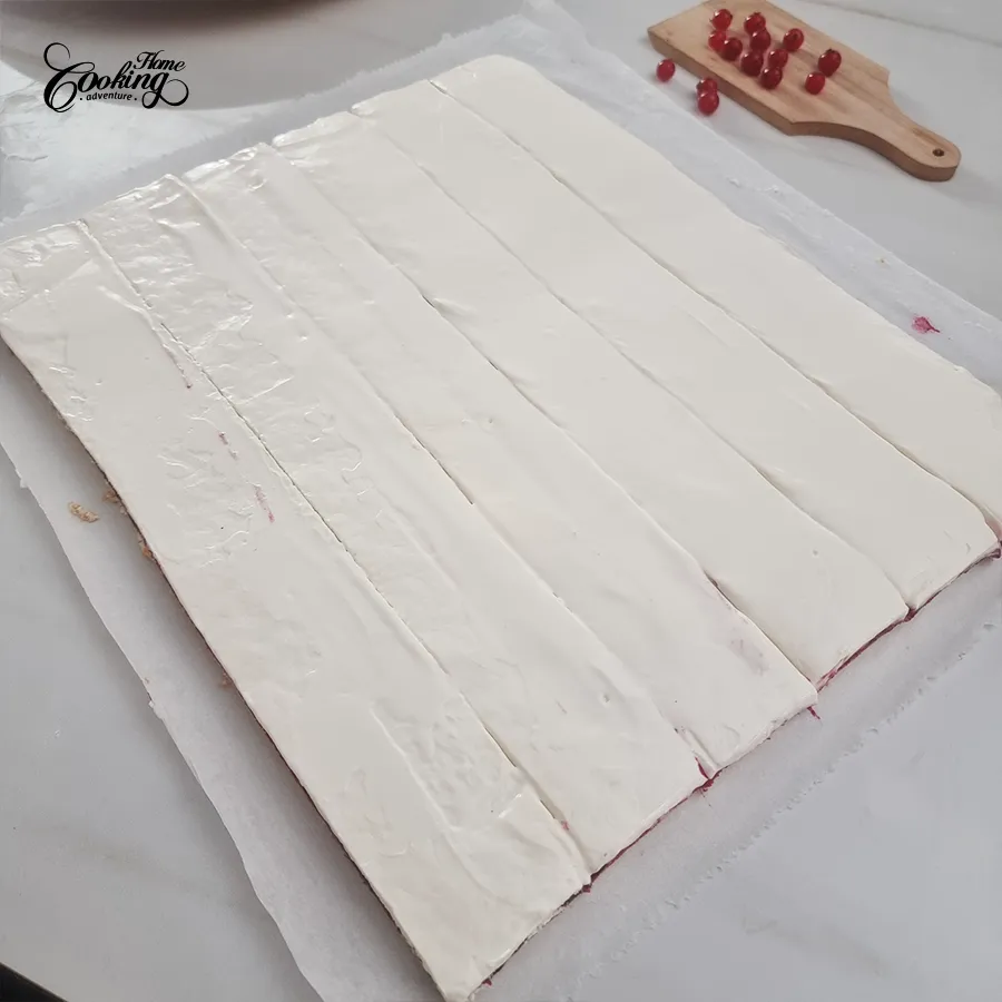 Vanilla Cranberry Vertical Cake - step37