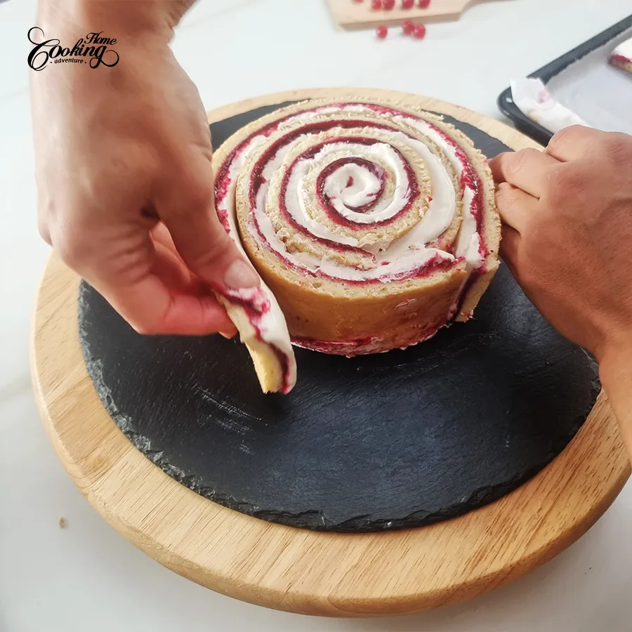 Vanilla Cranberry Vertical Cake - step43