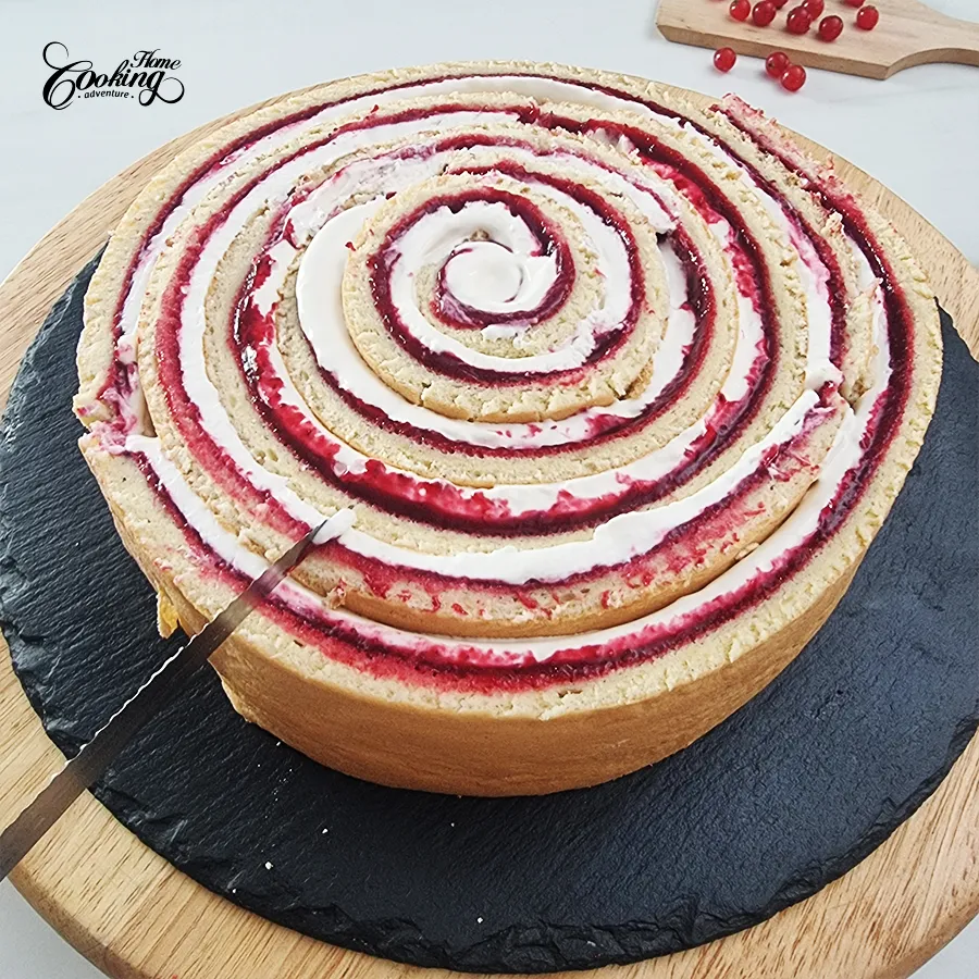 Vanilla Cranberry Vertical Cake - step46