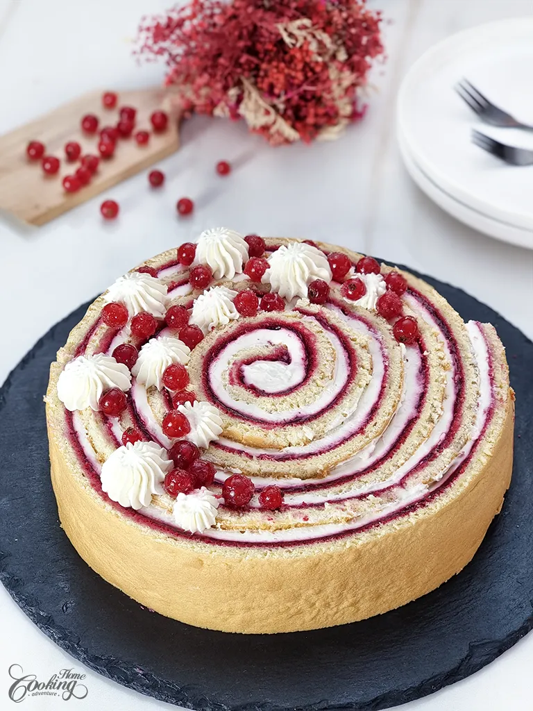 Vanilla Cranberry Vertical Layer Cake