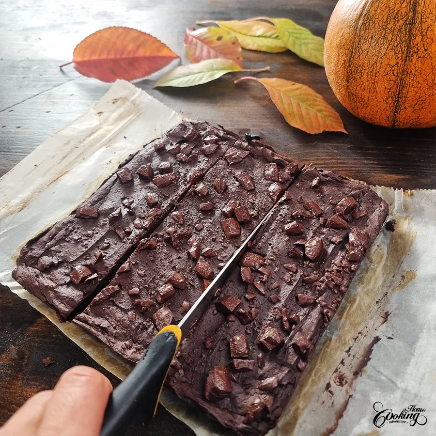 healthy pumpkin brownies - step11
