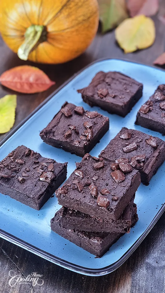 Healthy Flourless Pumpkin Brownies
