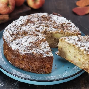 Easy Apple Crumb Cake - No Eggs, No Refined Sugar