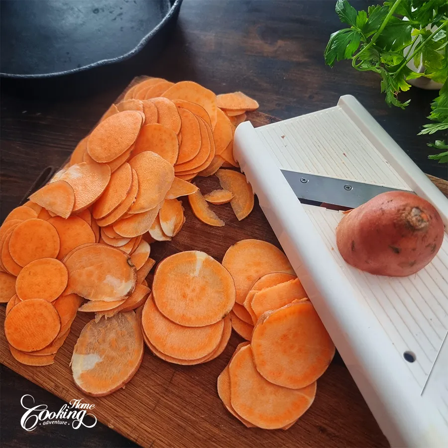Crispy Sliced Sweet Potatoes - step1